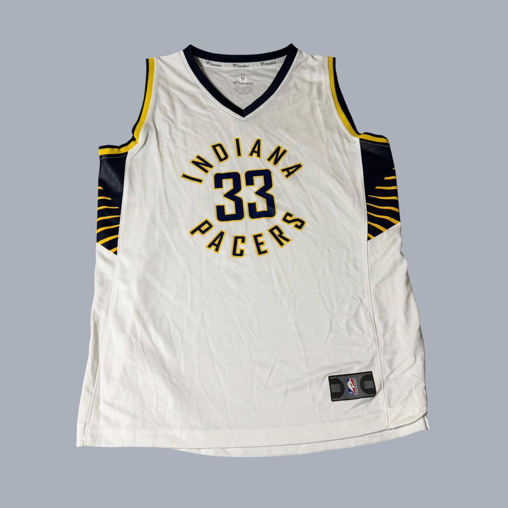 Fanatics Indiana Pacers Myles Turner 33 NBA Jersey Kids Youth XL White Navy Blue